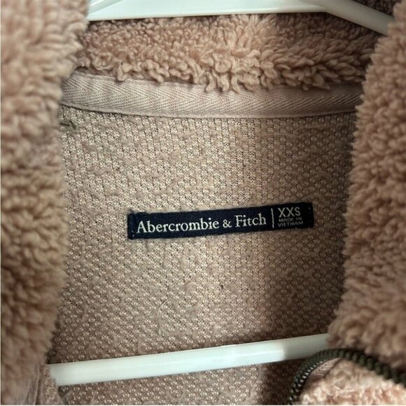 Abercrombie & Fitch Fleece Half Zip Oversized Sweatshirt Pink Women’s Size XXS - Picture 4 of 8